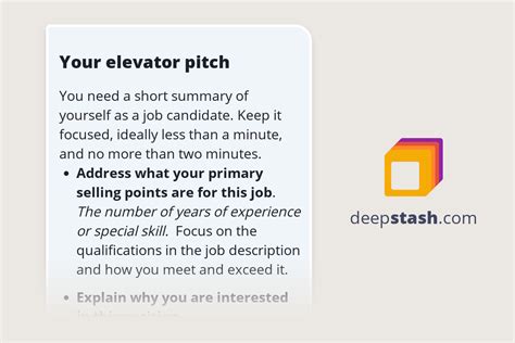 And if you're looking for a new job, your elevator pitch is big part of how you. يعزف البيانو الإسكان سنيزي short pitch about yourself - psidiagnosticins.com