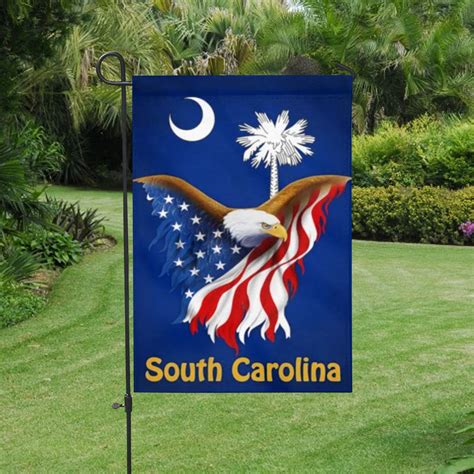 South Carolina Eagle Flag Double Sided Veteran Garden Flag Etsy