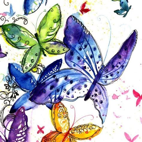 Jensingh Rainbow Butterfly Butterfly Art Flower Art Watercolor