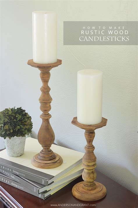 Unfinished Wooden Candle Holders Pillar 1 Natural Unfinished Wooden