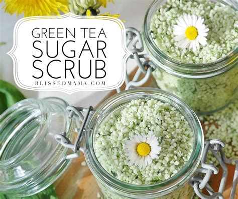 Diy Green Tea Sugar Scrub With Rose And Sandalwood Essential Oils Bath