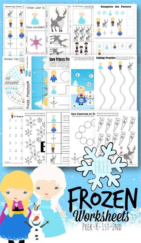 Free Frozen Worksheets For Kids In 2020 Free Preschool Worksheets