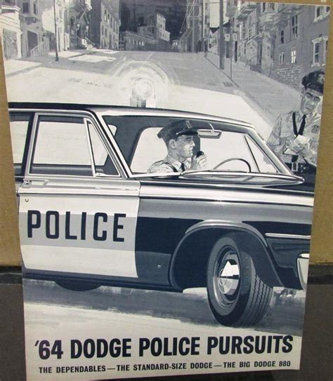 1964 Dodge Dealer Fleet Sales Brochure Folder Police Pursuits 330 880 Wagon