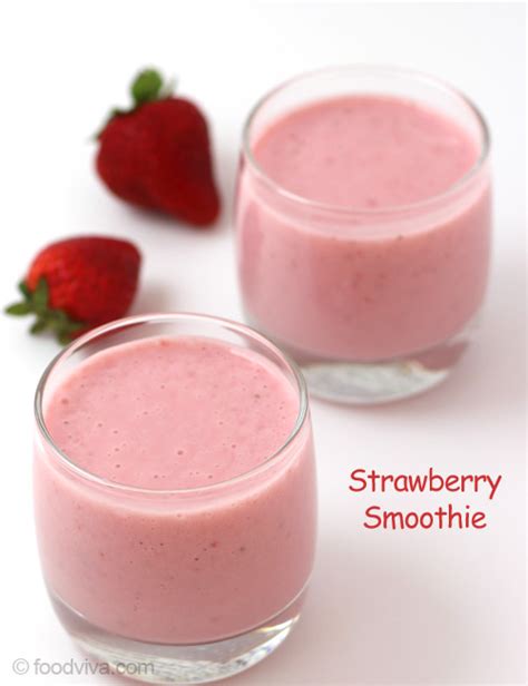 Strawberry Smoothie Recipe Refreshing Smoothie With Yogurt And Milk