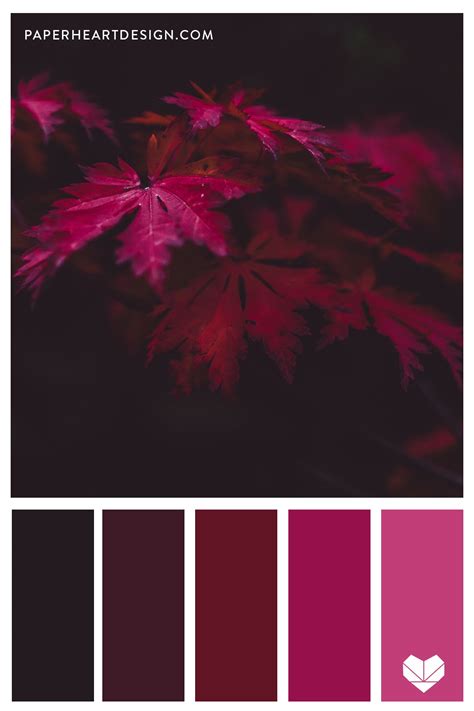 Color Palette Deep Wine Red Leaves In 2020 Red Colour Palette