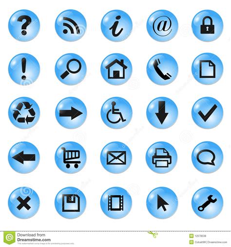 Set Of Icons Buttons Stock Illustration Illustration Of Cart 12078538