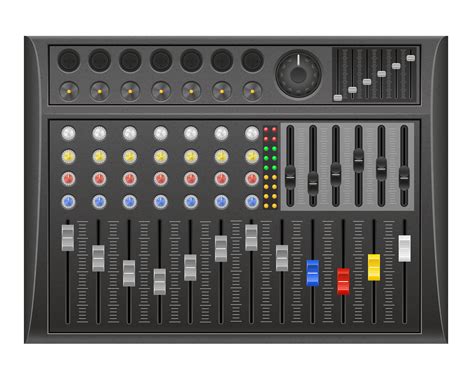 Panel Console Sound Mixer Vector Illustration 494838 Vector Art At Vecteezy