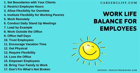 16 Great Work Life Balance Strategies For Employees Careercliff