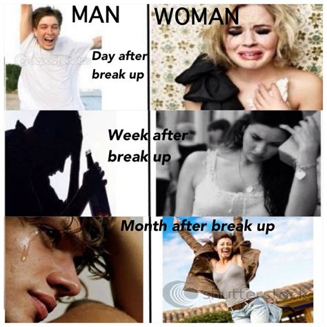 man vs woman break up true men vs women breakup funny dating memes