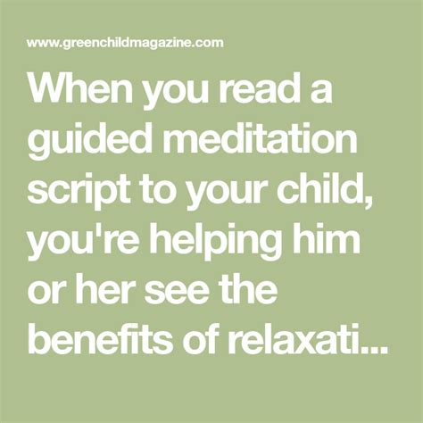 Guided Meditation For Kids Free Relaxation Scripts For