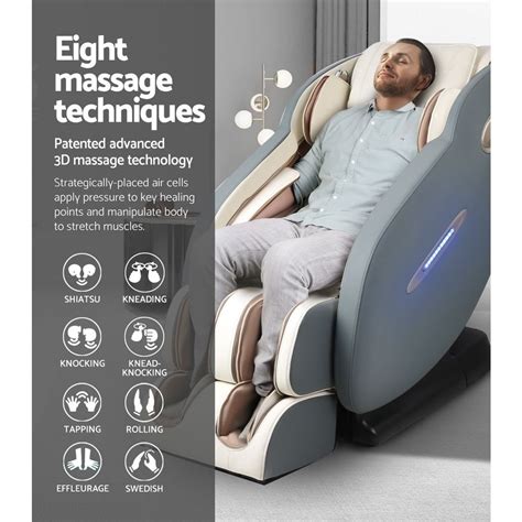 3d Electric Massage Chair Sl Track Full Body Zero Gravity Shiatsu Navy