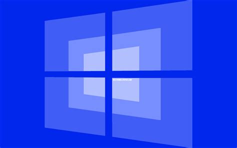 Download Wallpapers 4k Windows 10 Blue Logo Minimal Os Blue