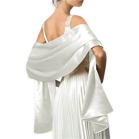 Beautiful Woman Shawl Wrap Long 20045cm Wedding Dresses White Satin