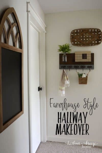 Farmhouse Style Hallway Makeover Reveal Harbour Breeze Home
