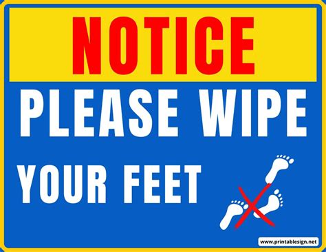 Please Wipe Your Feet Sign Free Download