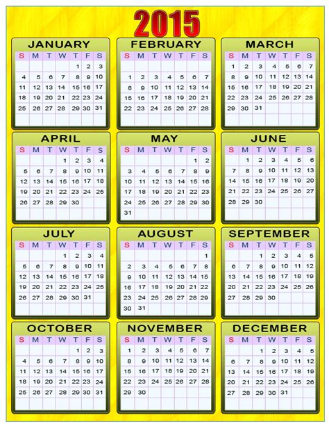25 Colorful New Year 2015 Calendars Creativemisha