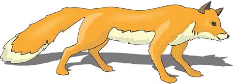 Download White Shadow Orange Fox Walking Tail Fur Gambar Kartun Rubah