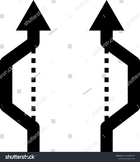 Detour Icon Flat Style Bypass Symbol Stock Vector Royalty Free