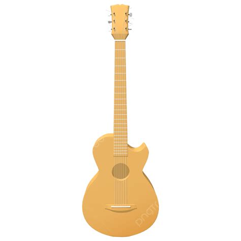 Yellow Acoustic Wood Guitar Guitar Acoustic Music Png Transparent