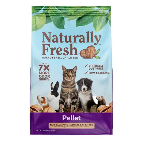 Naturally Fresh Pellet Non Clumping Walnut Cat Litter Low Dust Low