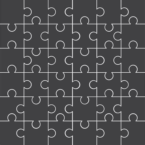 Puzzle Jigsaw Set Of 6 Vector Design Free Editable 6894639 Vector Art