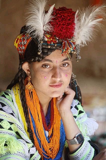 Unique Cultured Kalash Girls In Traditional Dressthis Culture Is One