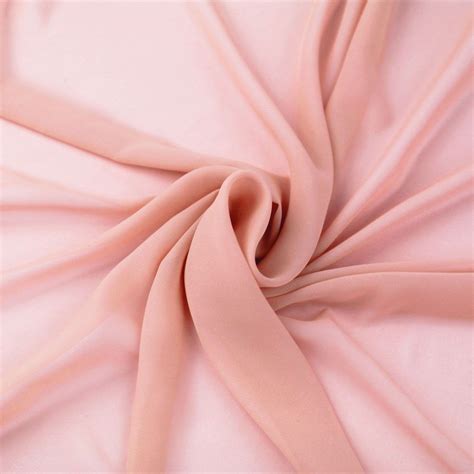 Dusty Pink Solid Hi Multi Chiffon Fabric Chiffon Fabric Sheer Color