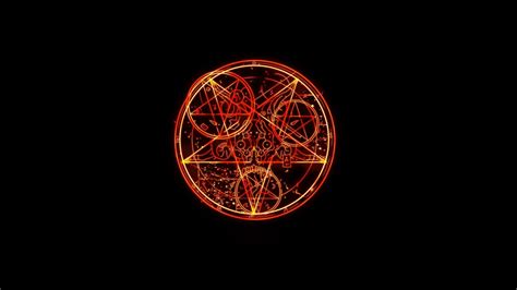 Red And Black Ritual Circle Illustration Doom Game Pentagram Demon