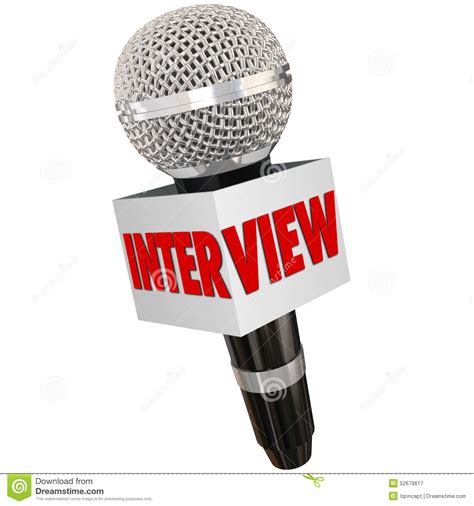 Interview Microphone Reporter Asking Questions Getting Answers Stock