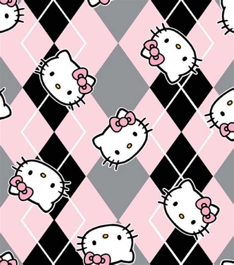 Licensed Cotton Fabric Hello Kitty Preppy Hello Kitty Wallpaper Hd