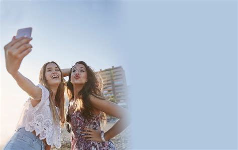 Girls Taking Selfie Beach Copy Your Fertility Advocate