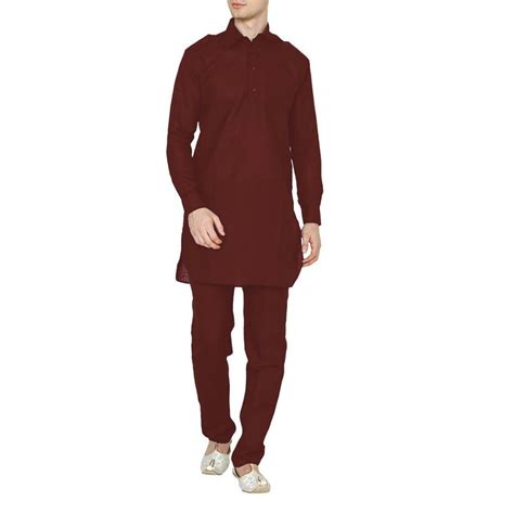 Cotton Men Maroon Pathani Suit Size 36 38 40 42 And 44 At Rs 550