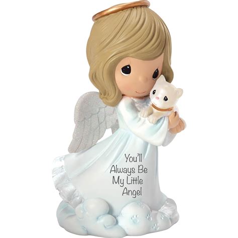 Precious Moments Angel Holding Cat Collectible Figurines Ts