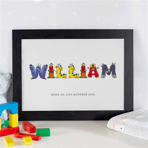 Custom Name Prints And Canvases For Children Chatterbox Walls