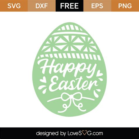 Free Happy Easter Egg Svg Cut File