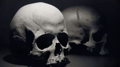 Skull with two red and black rectangle. Skull wallpaper | 1920x1080 | #82227