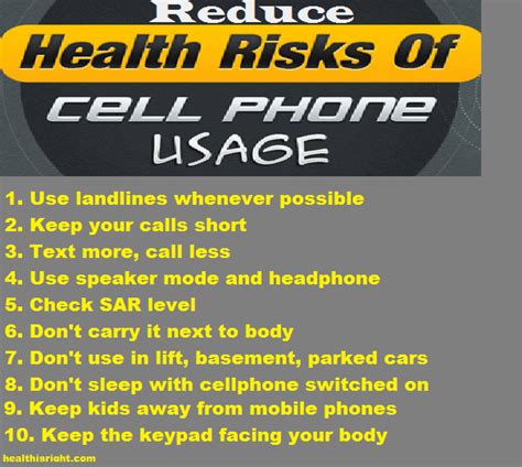 Top 10 Tips To Minimize The Health Risks Of Mobile Phones Health