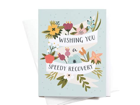 Cute Greeting Card Wishing You A Speedy Recovery Get Well Card Etsy