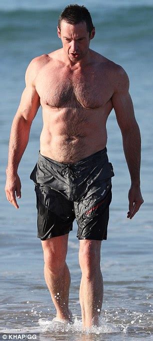 Hugh Jackman Shows Off His Ripped Physique On Bondi Beach Daily Mail