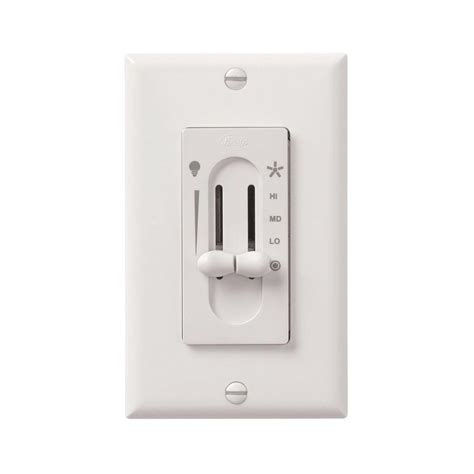 However, only one of the light switches on the wall works to control the light within the fan. Hunter All-Fan 3-Speed Fan/Light Dual-Slide Ceiling Fan ...