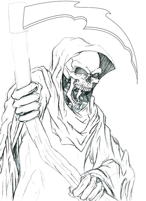 Coloring Page Grim Reaper Free Printable Coloring Pages Img The Best Porn Website