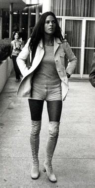 Actress Ali Macgraw Wearing Hot Pants In The S And Over The Knee Boots In White White