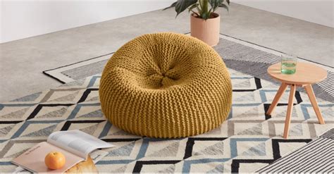 Buy top selling products like majestic home goods villa bean bag chair lounger and large microsuede bean bag chair. AKI 100% Wool Cocoon Bean Bag, Mustard | MADE.com | Bean ...