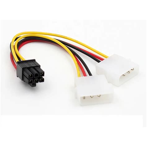 Atx Ide Molex Power Dual To Pin Pci Express Pcie Video Card Adapter