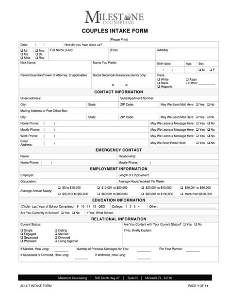 Gottman Couples Intake Form Complete With Ease Airslate Signnow