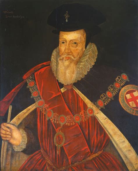 Portrait Of William Cecil 1st Baron Burghley 1520 1598 European