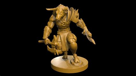 Minotaur Gold Statue Of Bull 3d Model 3d Printable Cgtrader