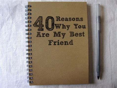 40 Reasons Why You Are My Best Friend 5 X 7 Journal Etsy Best