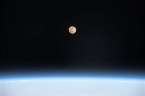 Full Moon And Space Station Over Christmas Tim Peakes