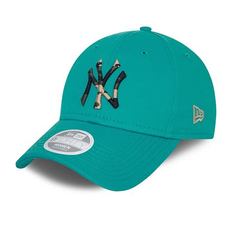 Official New Era New York Yankees Camo Infill Teal 9forty Adjustable